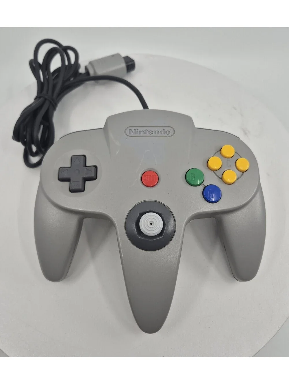 Nintendo 64 Controller N64 Wired OEM Authentic Joystick NUS-005 Gray - TESTED!